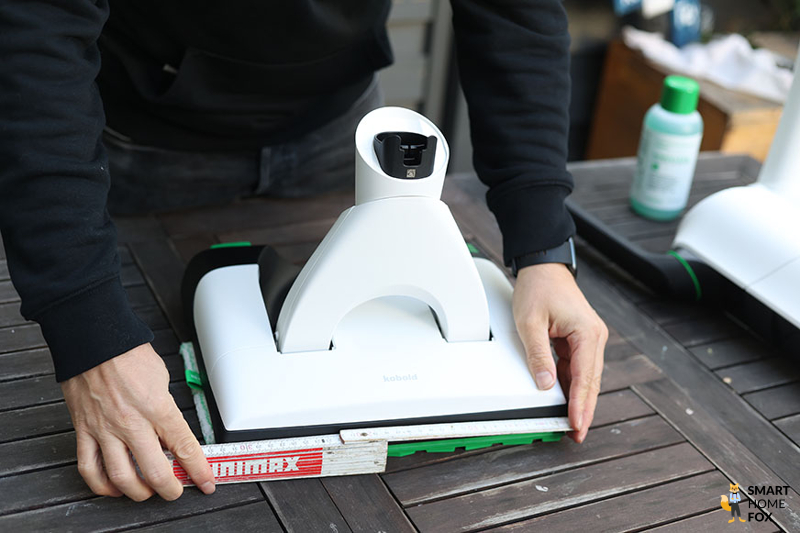 Bodendüse beim Vermessen